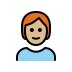 person, medium-light skin tone, red hair